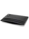 Logo Plaque Leather Card Wallet Black - SAINT LAURENT - BALAAN 5