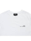 Men's Item Logo Cotton Short Sleeve T-Shirt White - A.P.C. - BALAAN 4