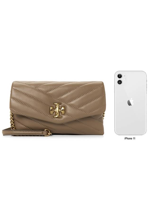 Kira Chevron Chain Wallet Cross Bag Sandpiper - TORY BURCH - BALAAN 11