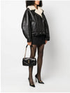 Calypso Small Plunged Lambskin Shoulder Bag Black - SAINT LAURENT - BALAAN 5