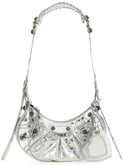 Metallic Le Cagol XS Lambskin Shoulder Bag Silver - BALENCIAGA - BALAAN 2