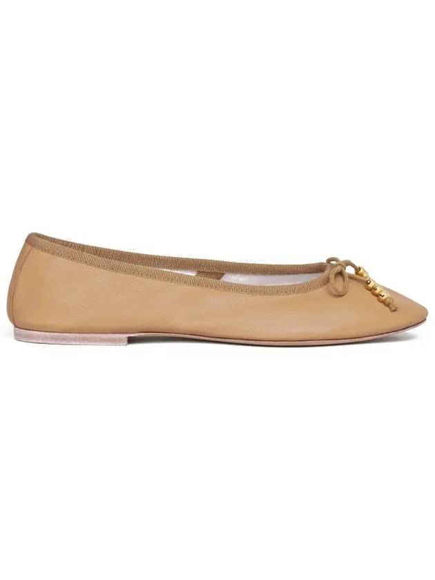 Women's Les Lambskin Ballerina Flats Cappuccino - CELINE - BALAAN 3