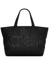 Logo Nappa Lambskin Tote Bag Black - SAINT LAURENT - BALAAN 1