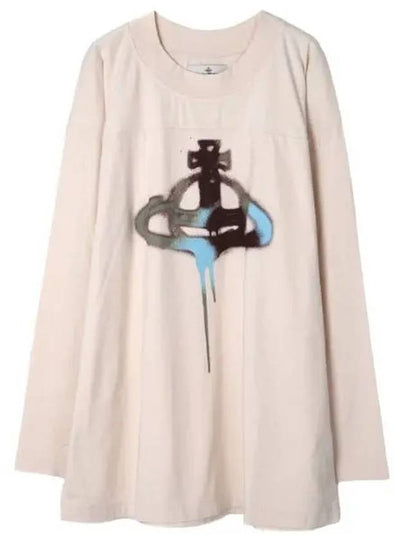 Spray ORB Fresh Long Sleeve T-Shirt Beige - VIVIENNE WESTWOOD - BALAAN 2