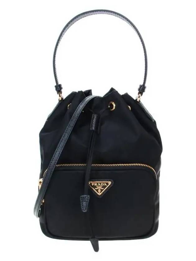 Duet Re-Nylon Bucket Bag Black Gold - PRADA - BALAAN 2