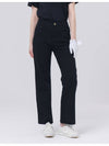 Waist Belt Inner Banding Straight Fit Cotton Span Black Pants DO3242PT62 1 - DOYOUKNOWMC GOLF WEAR - BALAAN 1