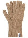 WOOL KNIT GLOVES BEIGE - MACNI - BALAAN 1