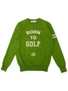 BORN TO GOLF CREW NECK SWEATER BORN TO GOLF CREW NECK SWEATER GREEN - MONBIRDIE GOLF - BALAAN 8