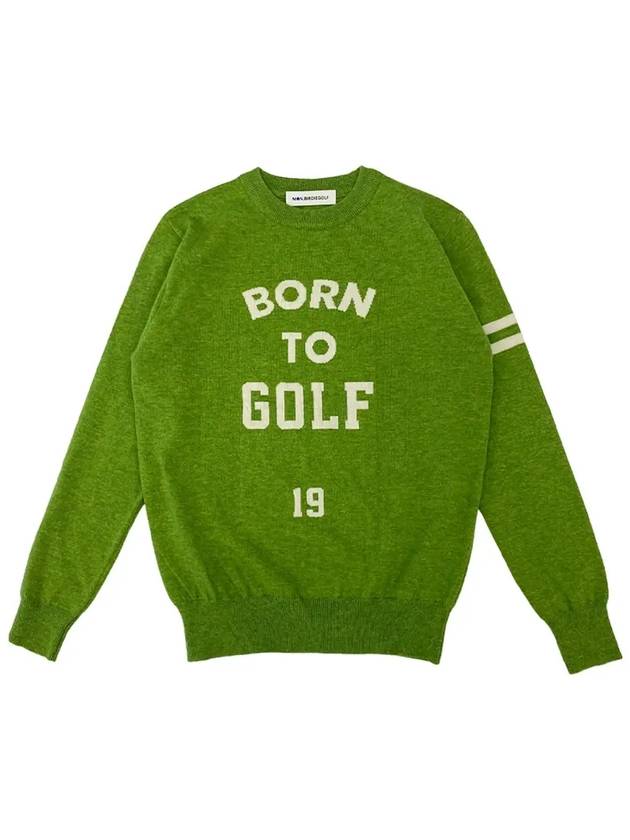 BORN TO GOLF CREW NECK SWEATER BORN TO GOLF CREW NECK SWEATER GREEN - MONBIRDIE GOLF - BALAAN 8