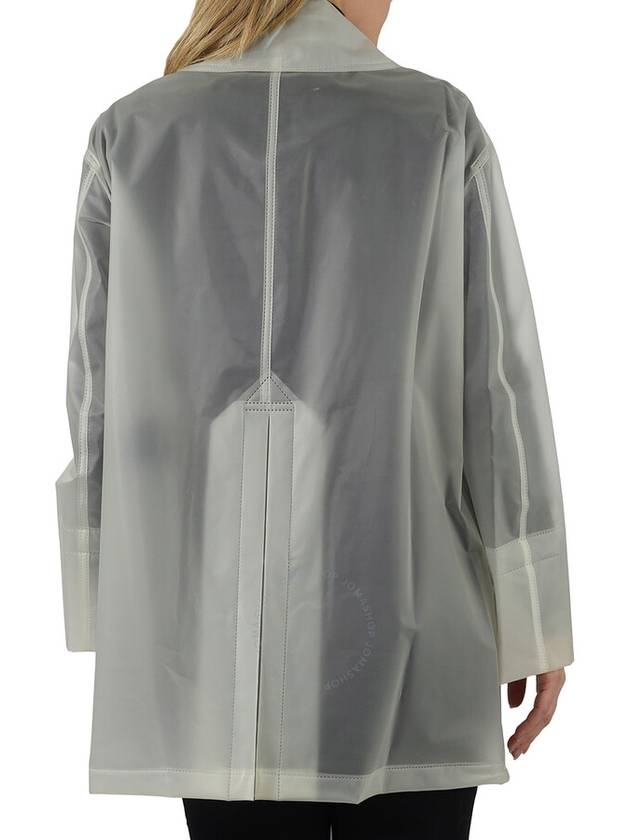 Burberry Ladies White Soft-touch Plastic Oversized Car Coat, Brand Size 4 (US Size 2) - BURBERRY - BALAAN 3