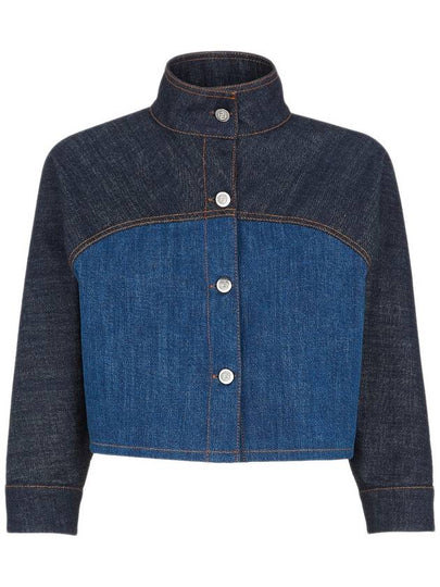 Fendi paneled cropped denim jacket FLF793AT1A F1PNC - FENDI - BALAAN 2