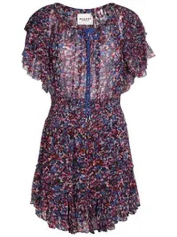 Florize Short Dress Pink Blue - ISABEL MARANT ETOILE - BALAAN 1