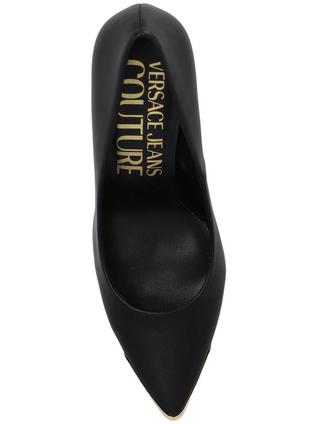 Versace Jeans Couture Leather Pumps, Women's, Black - VERSACE - BALAAN 6