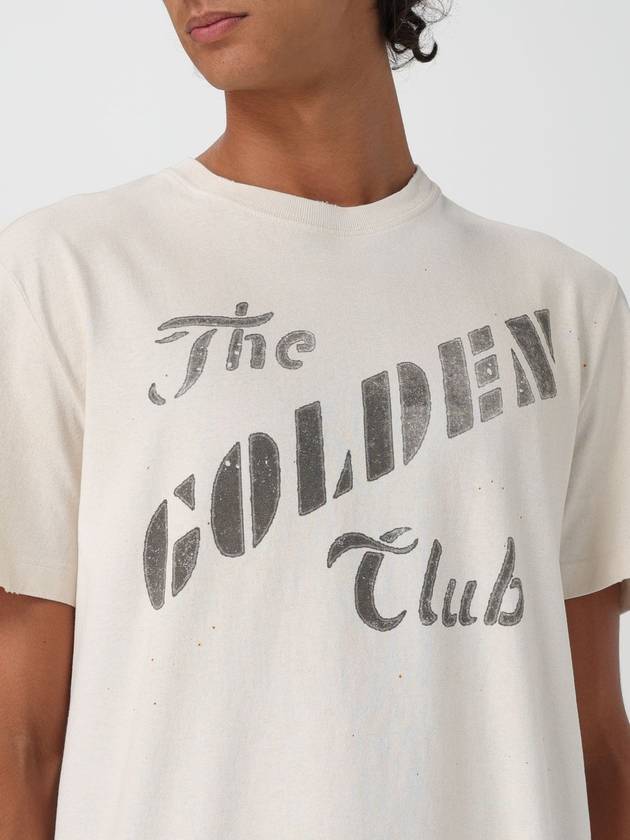 Gold Print Cotton Short Sleeve T-Shirt Heritage White - GOLDEN GOOSE - BALAAN 6