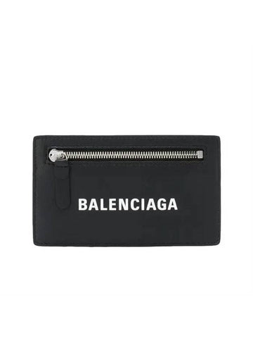 Logo Leather Card Wallet Black - BALENCIAGA - BALAAN 1