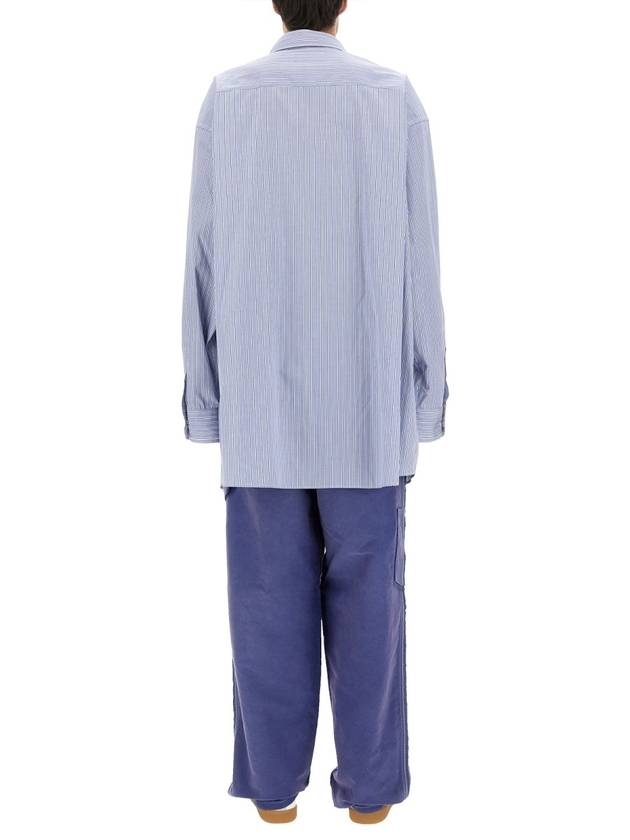 Oxford Long Sleeve Shirt Blue - MAISON MARGIELA - BALAAN 4