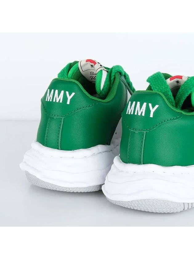 Wayne OG Sole Leather Low Top Sneakers Green White - MAISON MIHARA YASUHIRO - BALAAN 4