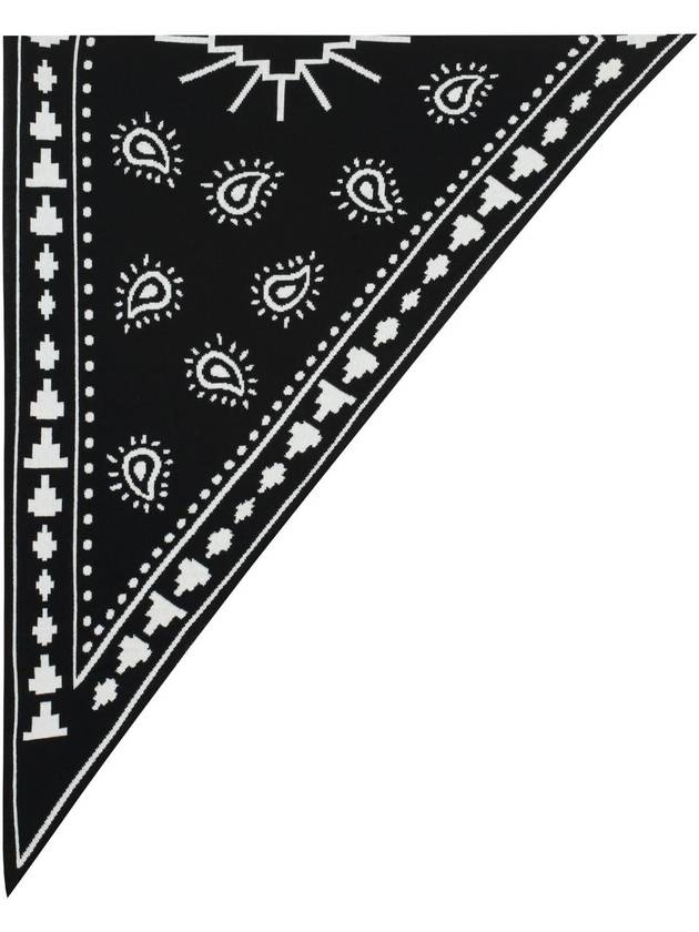 Bandana Knit Scarf Black - MARCELO BURLON - BALAAN 3