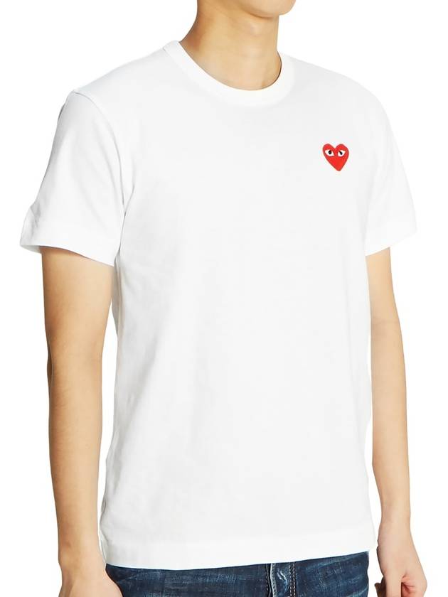 Play Red Heart Waffen Short Sleeve T-Shirt White P1 T108 2 - COMME DES GARCONS - BALAAN 4