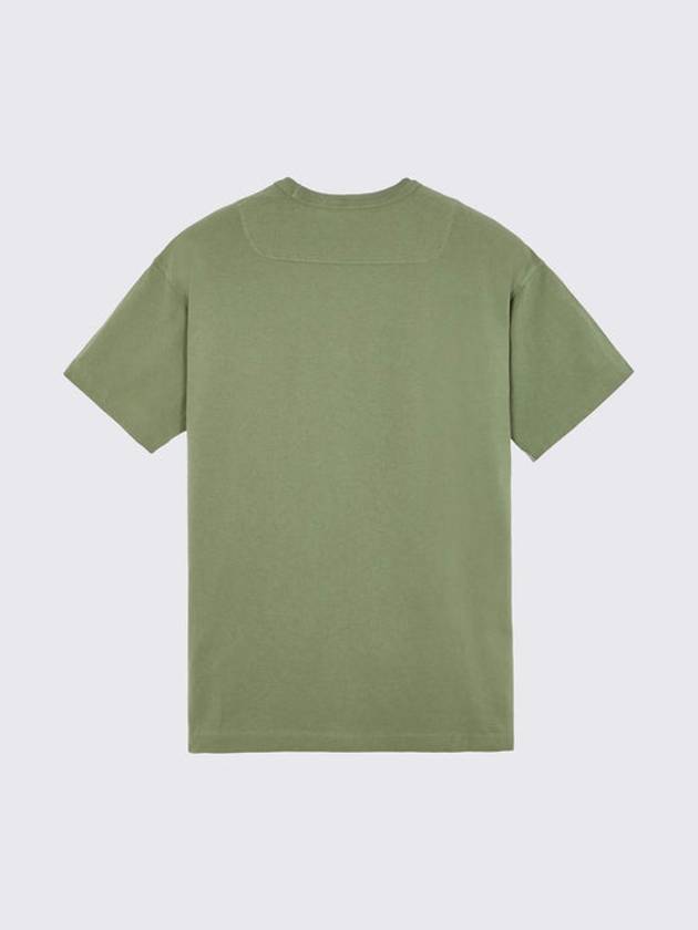 Micro Embroidered Logo Cotton Jersey Short Sleeve T-Shirt Sage Green - STONE ISLAND - BALAAN 4