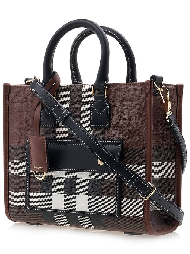 Tartan Check Freya Mini Tote Bag Brown - BURBERRY - BALAAN 3