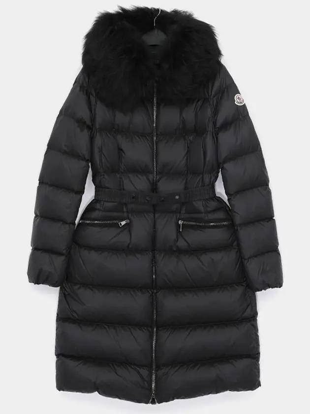 Boedic Patch Logo Belted Hooded Fur Women s Long Padding 1C00022 595FE 999 - MONCLER - BALAAN 2