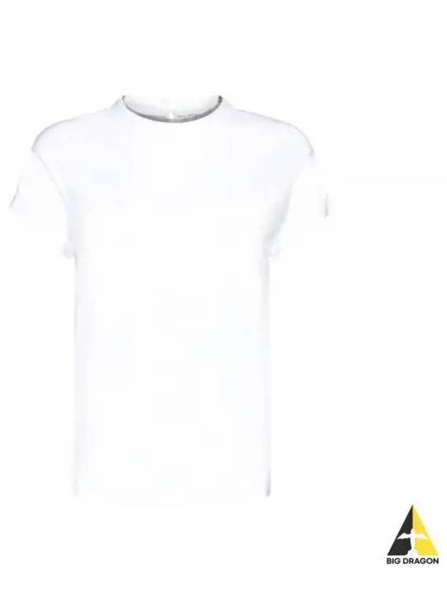 Crew Neck Turn-Up Sleeve Short Sleeve T-Shirt White - BRUNELLO CUCINELLI - BALAAN 2