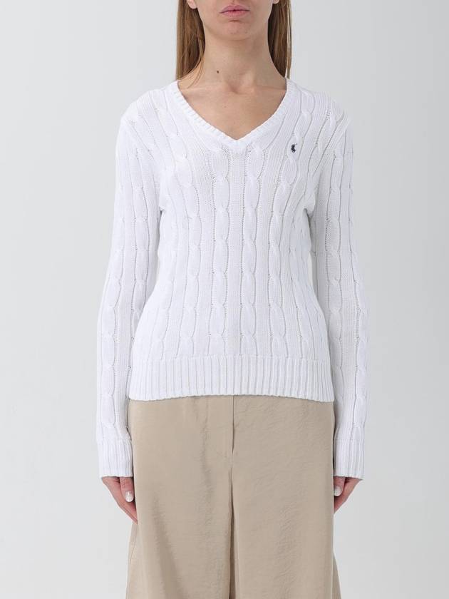 Women's Embroidered Logo Knit Top White - POLO RALPH LAUREN - BALAAN 2