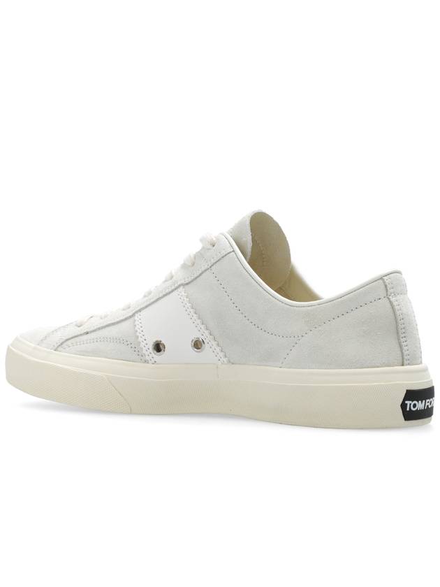 Suede Low Top Sneakers Marble Cream - TOM FORD - BALAAN 6