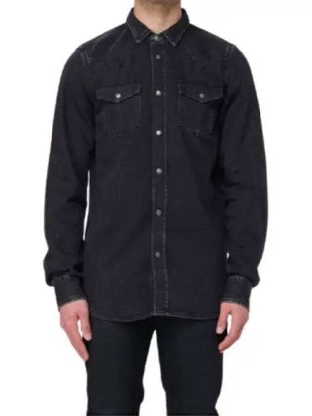 D-Vega Long Sleeve Shirt Black - DIESEL - BALAAN 2