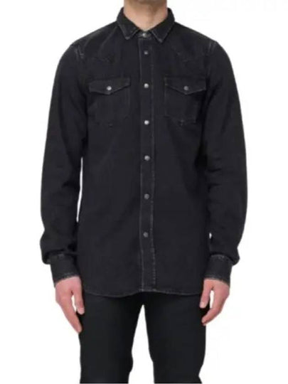 D-Vega Long Sleeve Shirt Black - DIESEL - BALAAN 2