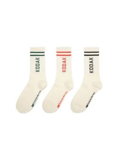 KODAK Apparel wording logo socks 3 pack set - KODO - BALAAN 1