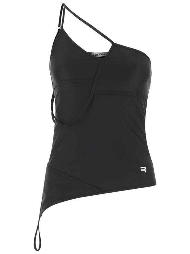 Women's Stretch Nylon One Shoulder Sleeveless Black - BALENCIAGA - BALAAN 2