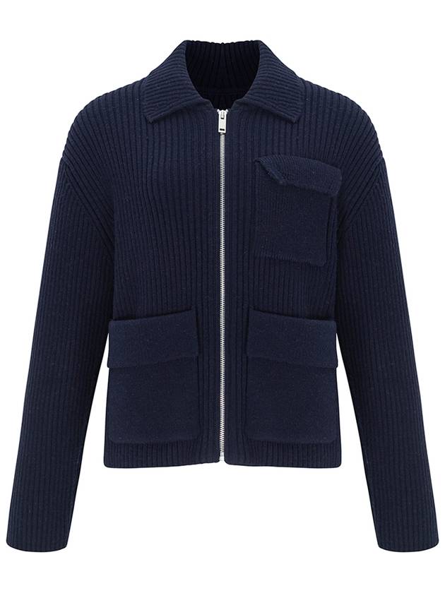 100 wool 3 pocket zip up knit cardigan - RS9SEOUL - BALAAN 1