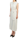 Megaton Belt Sleeveless Long Dress Grey - MAX MARA - BALAAN 3