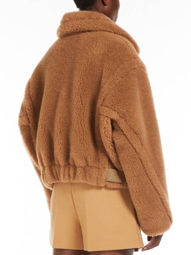 Gardone Crop Teddy Jacket Camel - MAX MARA - BALAAN 4