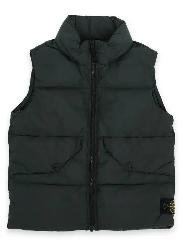 Kids Wappen Patch Down Padded Vest Dark Green - STONE ISLAND - BALAAN 3