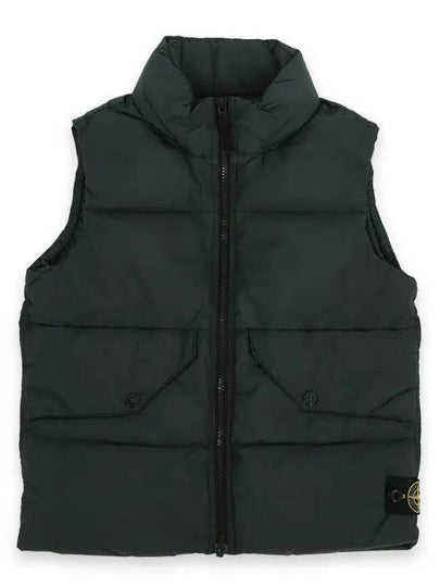 Kids Wappen Patch Down Padded Vest Dark Green - STONE ISLAND - BALAAN 2