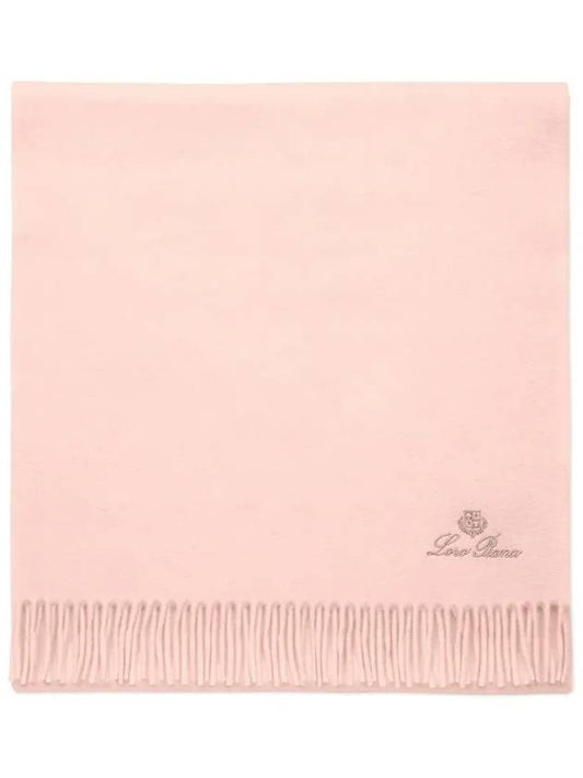 Grande Unita Logo Fringe Muffler Pink - LORO PIANA - BALAAN 2