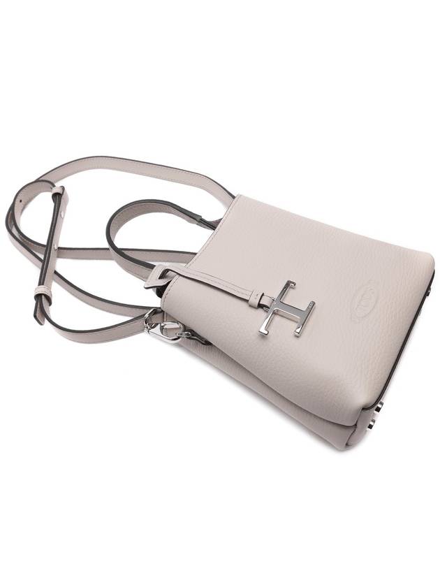 Micro Leather Mini Tote Bag Light Grey - TOD'S - BALAAN 6