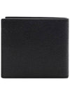 Pebble Grain Leather Half Wallet Black - THOM BROWNE - BALAAN 5