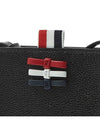 Pebble Grain Bow Phone Holder Cross Bag Black - THOM BROWNE - BALAAN 8