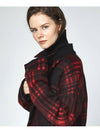 Red mohair blend checked jacket - LANEUS - BALAAN 5