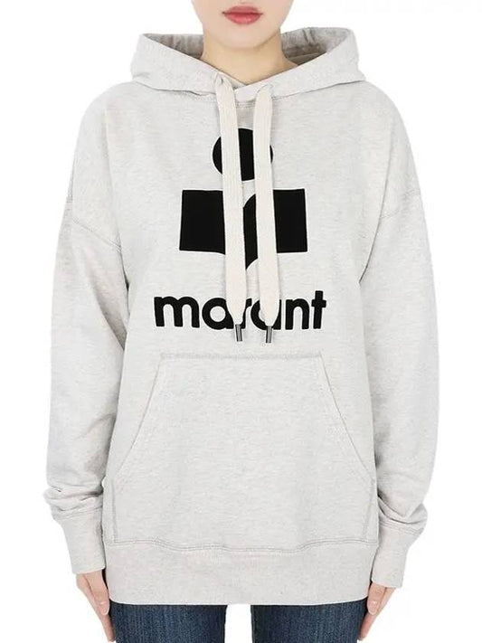 Women's Mansell Logo Hooded Sweatshirt Oatmeal SW0001FA A1M07E 23EC - ISABEL MARANT - BALAAN 2