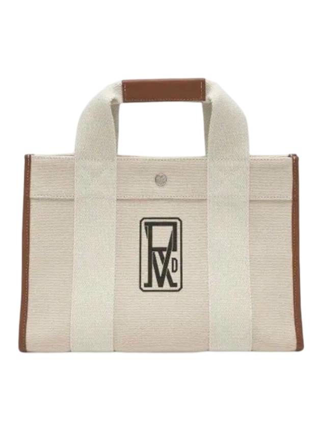 Logo Print Medium Tote Bag White - RUE DE VERNEUIL - BALAAN 1