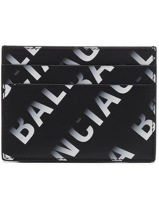 gradient logo print card wallet black - BALENCIAGA - BALAAN.