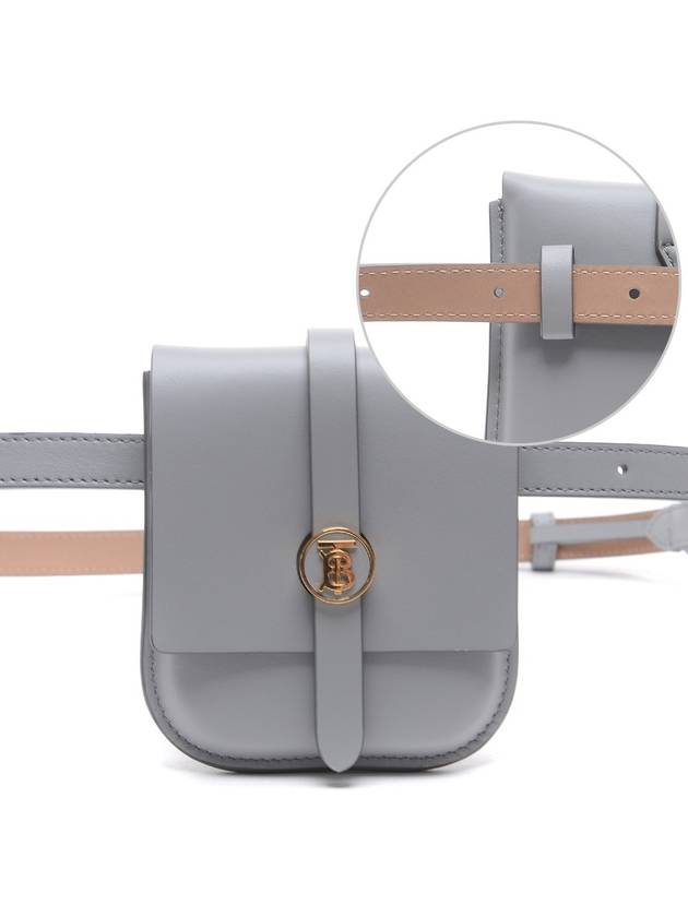 Grainy Clutch Belt Bag Grey - BURBERRY - BALAAN 2