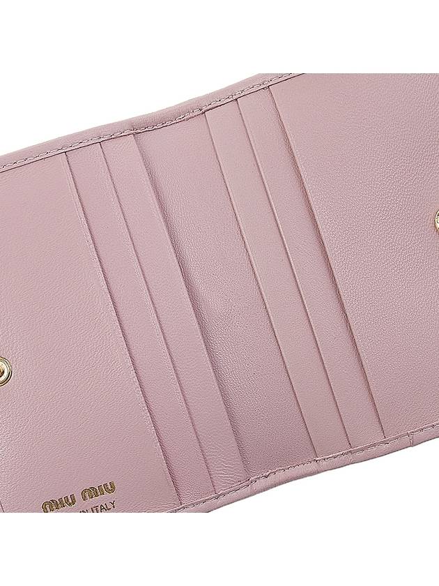 Matelasse Nappa Leather Card Wallet Pink - MIU MIU - BALAAN 9