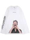 Bowie Scream Barcode Print Long Sleeve T-Shirt White - IH NOM UH NIT - BALAAN 2