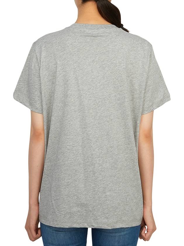 Logo Print Short Sleeve T-Shirt Grey - GANNI - BALAAN 6